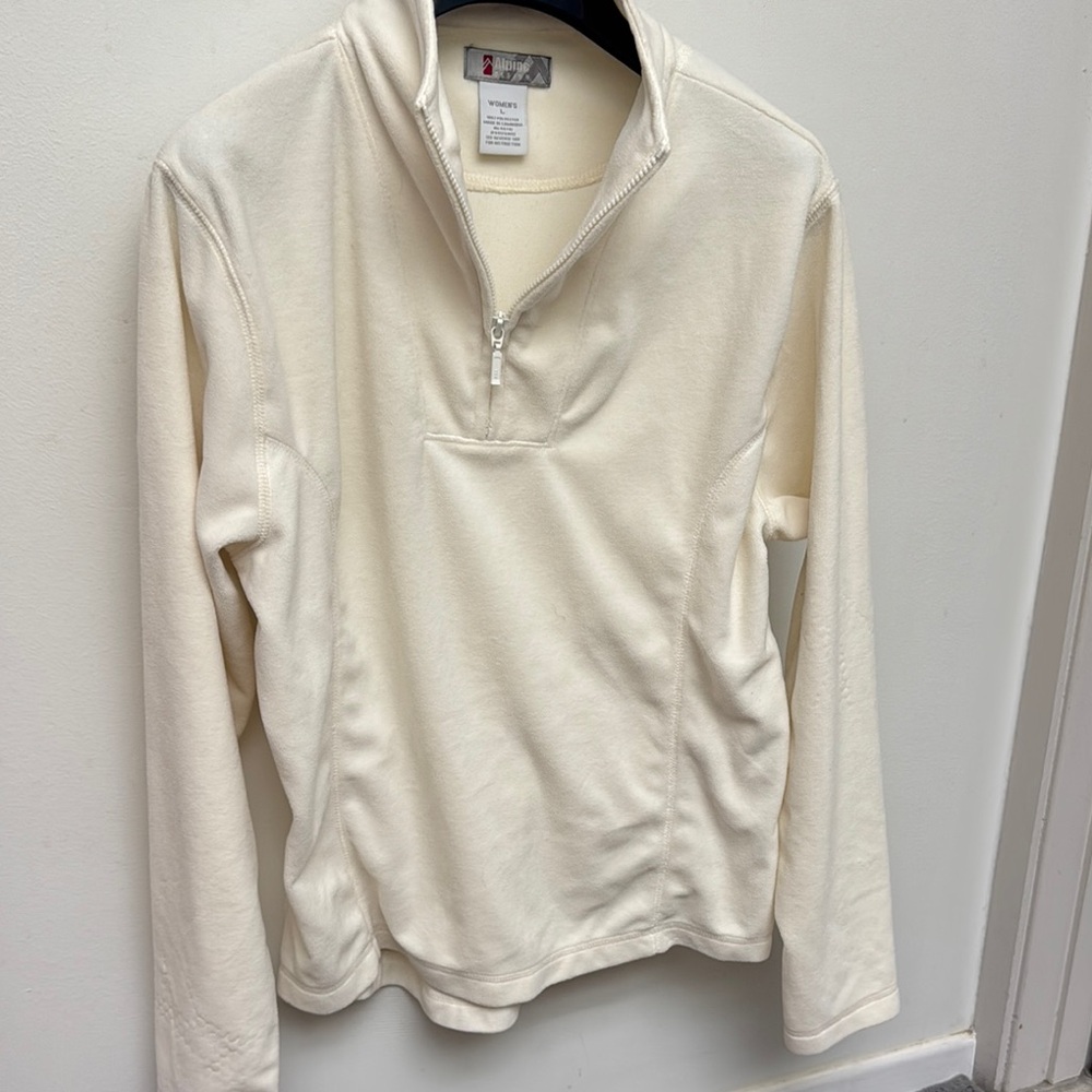 Alpine Women's Cream Zip Pullover Large